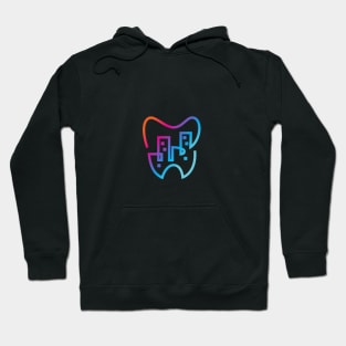 city inside tooth dental Hoodie